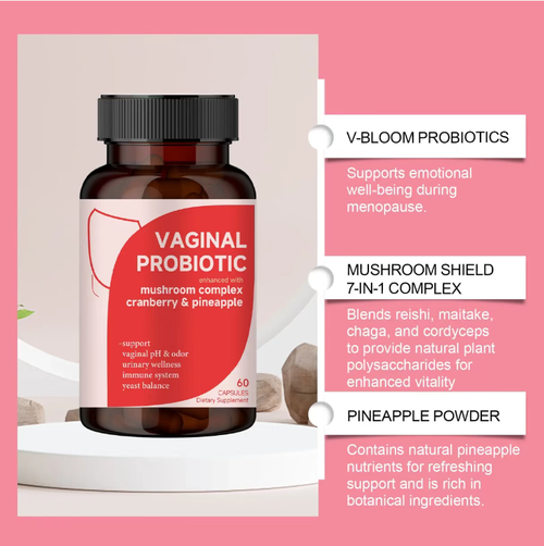 This female probiotic capsule contains V-BLOOM bacteria, mushrooms, cranberries, etc. It helps balance the vaginal flora and stabilize the acid-base balance. The capsule is easy to swallow and can be taken once a day without any burden. It is a light option for private care. Place your order today and you will receive 3 bottles of the Queen of Beneficial Bacteria for Women - a product that removes odors and regulates acid-base balance.