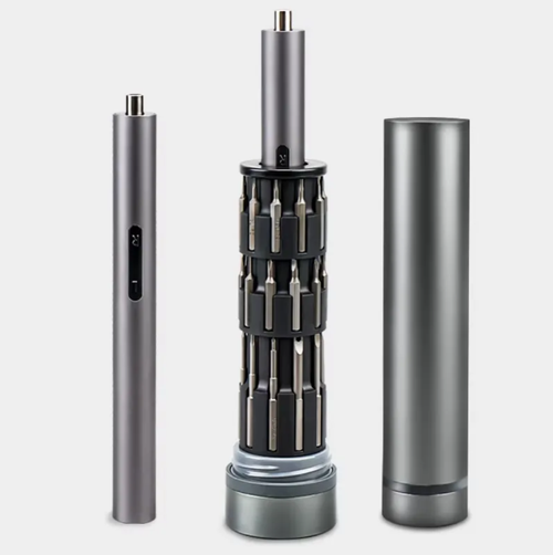 Precision-level dual-torque adjustable electric screwdriver, intelligent one-click start, Type-C fast charging, equipped with 30 bits of bits including cross flat-head inner hexagonal, extremely long battery life, suitable for various applications, fully charged can be used for over a thousand times and extremely durable!