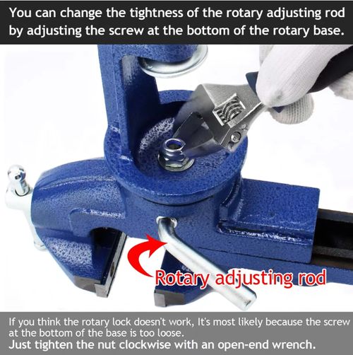 This 80-type bench vise features hardened jaws for stable clamping, a 360° rotating base with adjustable angles that can be adjusted without disassembly. The ten-hole design is suitable for irregular workpieces. It can be installed without drilling holes and is portable, suitable for manual and small-scale processing scenarios. It ensures that the workpiece is properly clamped without requiring rework.
