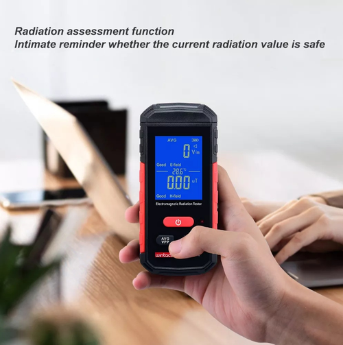 Radiation detector precisely measures electromagnetic and ionizing radiation. It provides a reading within 3 seconds along with an audible and visual alarm. The LCD offers high-definition display. Compact and portable, it can be charged via USB and is suitable for home, office, and decoration use. It offers visible health protection for the entire family!