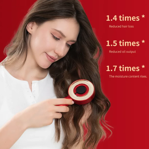 This red light scalp massager is a hair care savior: The liquid guiding ball precisely delivers the essence without waste. Red light nourishment + high-frequency vibration control oil secretion and hair loss prevention, strengthening the hair roots. It can be charged via Type-C port and is portable. It can be used on both dry and wet hair. You can enjoy a professional scalp SPA at home. It is suitable for both night owls and those with oily hair.