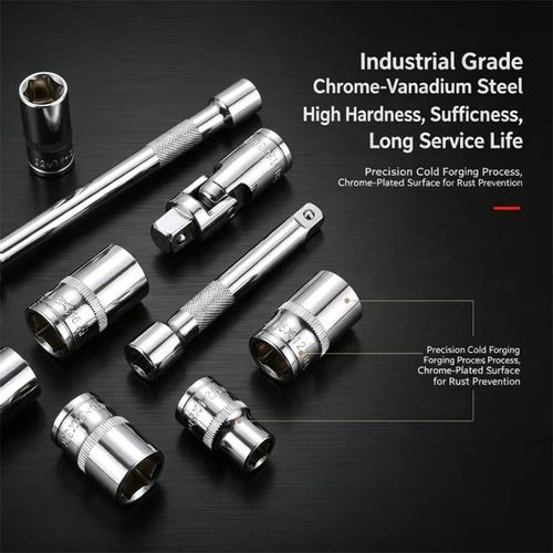 Complete Hardware Tools Set Auto Repair Machine Repair Household 94Pcs Ratchet Wrench Socket Factory Direct Multifunctional Maintenance Kit Home Car Repair Industrial Grade High Strength Durable Socket Bit Set General For Auto Maintenance Disassembly Large Medium Small Fly Wrench Quick Release Home Water Electric Installation Woodworking Drilling Car Motorcycle Bicycle Repair High Quality Steel Durable Easy Storage Factory Supply Cost-Effective Practical Tool Set