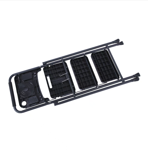 The household three-step folding ladder features a thick steel pipe triangular support structure that is stable. It comes with a tool tray for convenient operation. Anti-slip widened steps + anti-slip foot pads ensure safe climbing without slipping. It can be folded for storage without taking up space. It is a practical climbing tool for household tasks such as fetching items, cleaning, and maintenance.