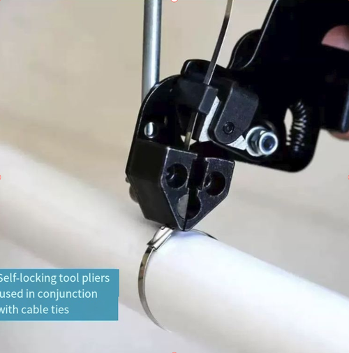 Stainless steel cable clamps, made of carbon steel, are sharp and durable. The one-handed grip design is effortless, making operation convenient. The tightening and cutting process is completed in one step. They are suitable for cable bundling in various scenarios such as power, engineering, and home use, allowing you to easily achieve professional bundling results. It is a practical tool for improving efficiency.