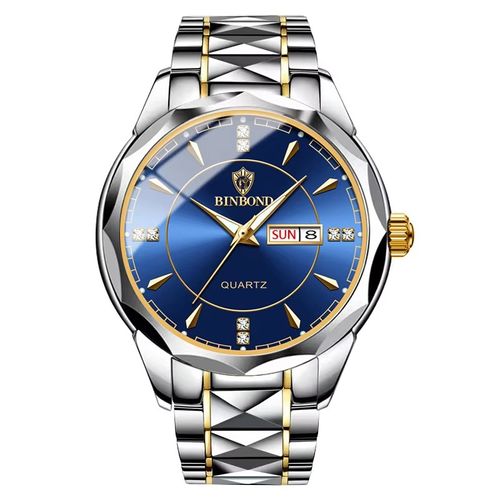 Romantic time, staying together on the wrist! This blue - dial and gold - trimmed couple's watch has an exquisite appearance and accurate timekeeping. It witnesses every moment of love flowing and carves an exclusive time mark for each other's love and company.