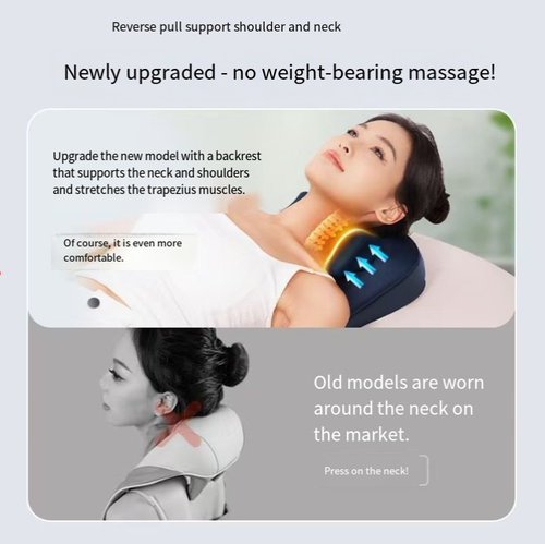 6D soft touch head imitates the human hand's kneading of the trapezius muscle. It provides reverse support without pressing on the neck. It offers large-area hot compress for quick warming of the muscles. It can be started with one button. It has 3 force adaptability settings suitable for all ages. It can be used in offices, homes, and vehicles. It can relieve stiff shoulders caused by prolonged sitting in just a few minutes.