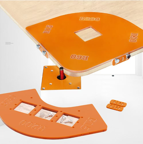 4-in-1 Arc Template, DIY Round Corner Cutting Tool for Woodworkers. Thickened board prevents slipping, dual retaining clips ensure stable fixation. Even beginners can cut out regular round corners. It can also be used for opening square holes and positioning sockets. Suitable for DIY home improvement projects. Say goodbye to sharp edges on furniture corners. The appearance level will be instantly elevated with a sense of sophistication!