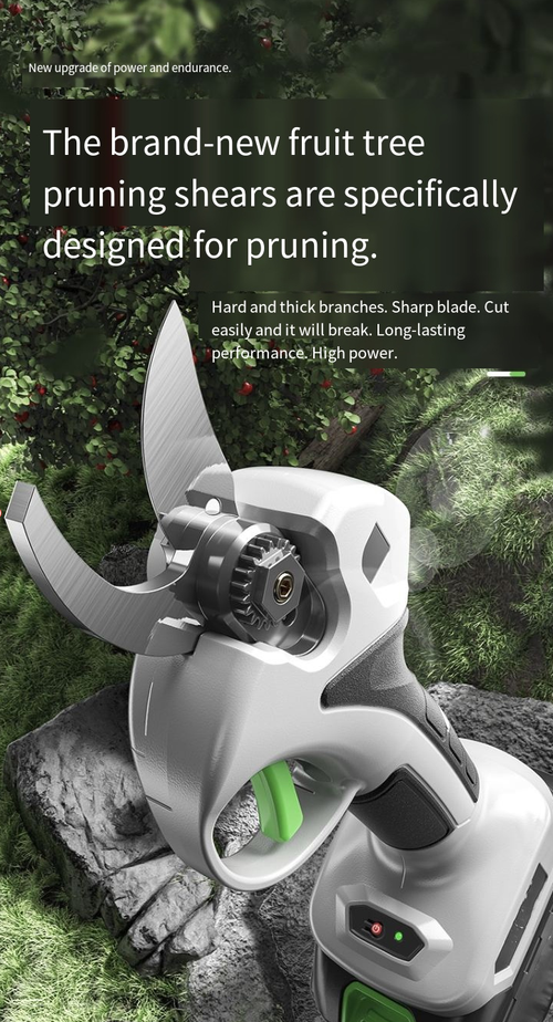 Brushless electric hedge trimmer, 21V brushless dual-mode power, high-torque motor for easily trimming thick branches. Comes with a tool box, lubricating grease and all other necessary accessories. Comes with a spare battery for worry-free power supply. Highly recommended by professional gardeners, this trimmer is efficient and effortless for garden trimming.