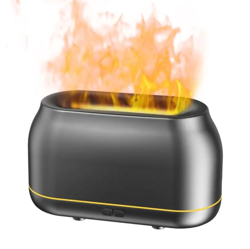 3D Flame Aromatherapy Lamp Household Silent Humidifying Air Freshener Small Ultrasonic Flame Aromatherapy Machine