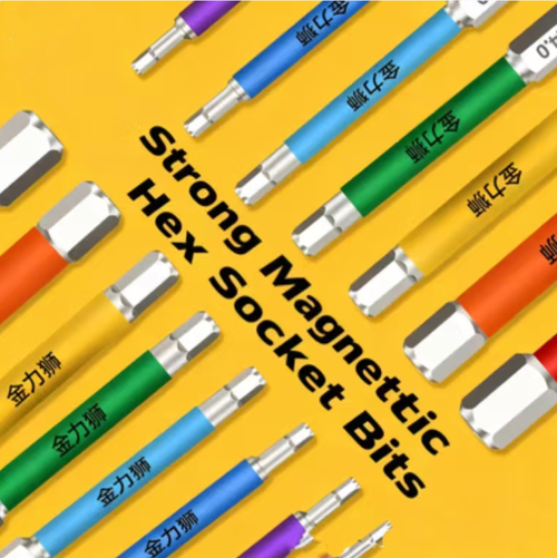 Colorful impact hexagonal socket head, strongly magnetically attracts small screws. The anti-shock shank can easily tighten rusted nails without breaking. It is both labor-saving and durable. Red, orange, yellow, green, and purple colors make it easy to identify the model at a glance. It is highly efficient for taking. The thin shaft can fit into narrow gaps, suitable for most tool holders. It saves space for storage. This set is all you need for home repair equipment.