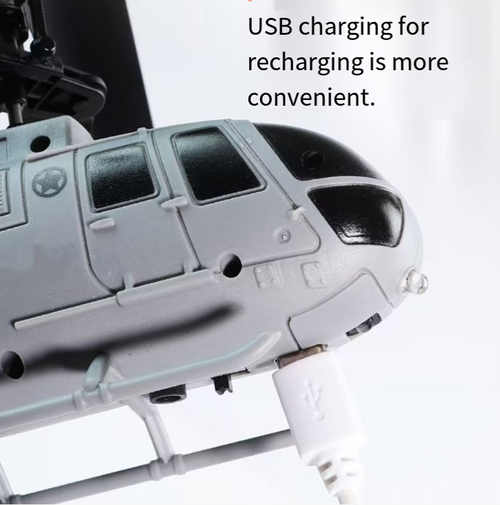 No need for complex remote control. Just using hand gestures, you can control the elevation and steering. The dual-rotor structure ensures stable flight. The realistic military design combined with cool lights makes it durable and fun to play with. The USB charging is convenient and hassle-free. It is not only a toy that brings children the joy of learning to fly, but also an excellent stress-reliever for adults. You can take off anytime and anywhere.