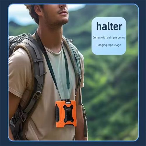 Outdoor mobile small air conditioner double-tube wall-mounted waist fan, with strong double-tube wind for rapid cooling, multiple wearing methods. Lightweight design with no burden during wearing, large-capacity battery for long-lasting power, convenient USB charging for replenishment. Essential for outdoor work, exercise, and camping, perfect for carrying around for cooling.