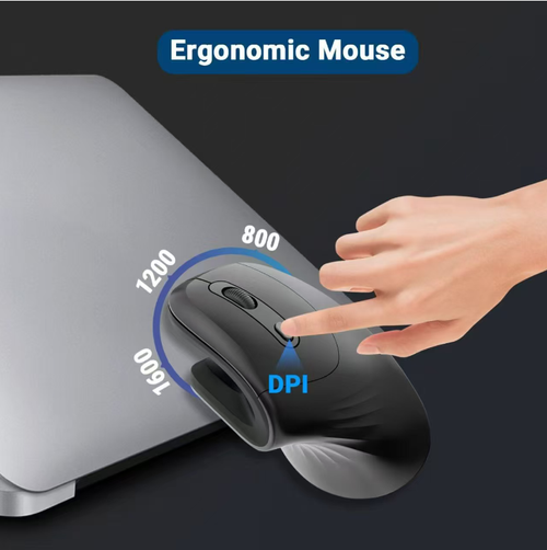 This 60° vertical wireless mouse is designed to relieve wrist pressure when using the mouse, helping you get rid of mouse hand. The side keys allow page navigation, and it has three DPI settings suitable for different scenarios. With 50 million button presses, it is durable. It connects stably with both Windows and Mac systems. It brings comfort to every click, reducing fatigue during work. Making comfortable office work into every detail of tenderness.