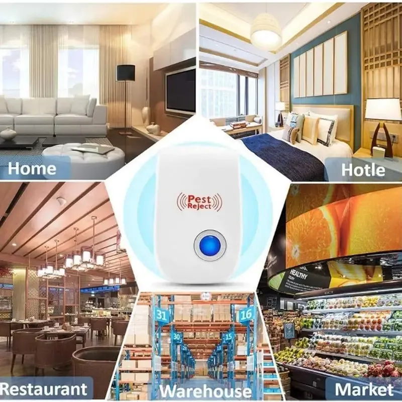 Sonic Technology Pest Repellent - Effectively controls indoor pests in homes, kitchens, offices, hotels and warehouses - repels mosquitoes and rats