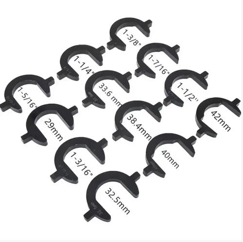 13-piece special wrench for steering gear rods, used for disassembling and assembling the ball head inside the car steering gear. Made of alloy steel, it is sturdy and resistant to torsion. The extended rod is suitable for the narrow space of the chassis. Multiple types of jaws are compatible with various models. The complete set is stored in a hard tool box, making automotive repair and chassis maintenance efficient and convenient.