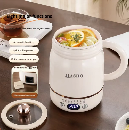 0.8L in a compact size, it is suitable for one person's consumption. The ceramic inner container is hygienic, non-stick and easy to clean. It has 8 functions covering cooking porridge, brewing tea, and stewing soup, etc. It supports scheduled heating and is small and portable. It is suitable for both office use and solitary living. The exquisite gift box packaging is also suitable for giving as a gift.