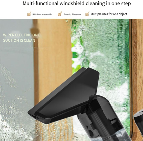 Electric handheld window cleaner! With strong suction and perfect adhesion, it won't slip, and can easily clean windows of any height. Water stains and dirt disappear instantly, leaving no water marks and making the window brighter. It is lightweight and comfortable to hold, doubling the cleaning efficiency. Must-have for home!
