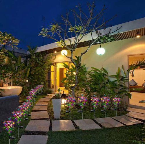 Order today and you will receive 2 solar butterfly floor lamps. The butterfly wings are used as garden decorations during the day and automatically emit warm and soft light at night. No wiring required, zero electricity cost. They are waterproof and durable, creating a romantic and lively summer night atmosphere in your garden or terrace. High practicality makes it an ideal companion for outdoor spaces.