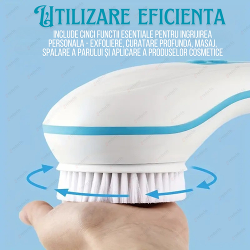 God's gift, today I will give you five brush heads, electric bath brush for removing mites and inhibiting bacteria