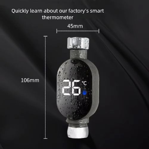 Smart shower thermometer, accurate temperature measurement, better control of water temperature, and prevention of scalding