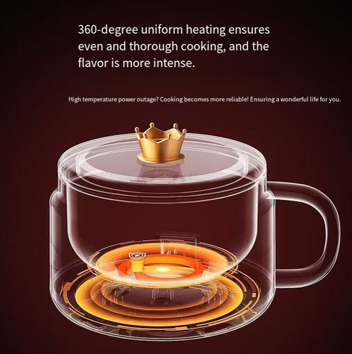 This small electric cooker is a versatile kitchen for one person: It has 6 functions that can be activated by intelligent touch control. It can be used for cooking porridge, noodles, and soup. It comes with a draining basket to separate the soup and noodles for easy cleaning. 0.5 - 24 hours reservation + 40 - 90℃ insulation. Its milky appearance is of high quality, adding a warm and cozy atmosphere to a solitary meal.