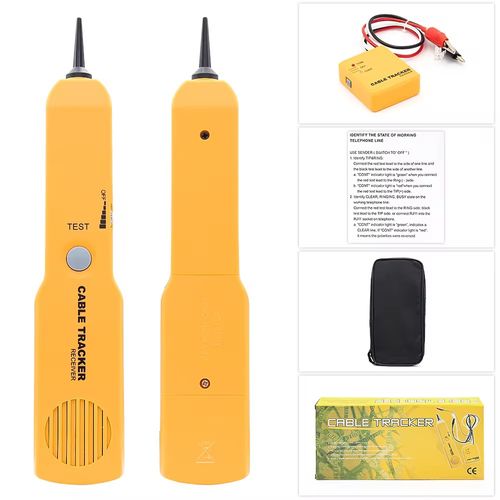 Wire Maintenance Prodigy,Telephone Line Locator, an intelligent signal tracker that precisely locates telephone and network cables, can detect connection and disconnection faults. The operation is simple, even beginners can locate the line in just three steps. Equipped with a portable protective bag, it is durable and shock-resistant, serving as an efficient tool for communication and network maintenance. It makes solving cable problems a breeze.