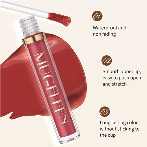 6-piece non-sticky lip gloss set, featuring 6 popular color palettes, suitable for all scenarios of makeup. Smooth and easy to apply without drying out. The matte and glossy finish is elegant. It doesn't stain the cup or fade the color. Long-lasting and adheres well. The exquisite gift box packaging makes it suitable for both personal use and as a gift. It allows for effortless creation of various lip makeup looks.