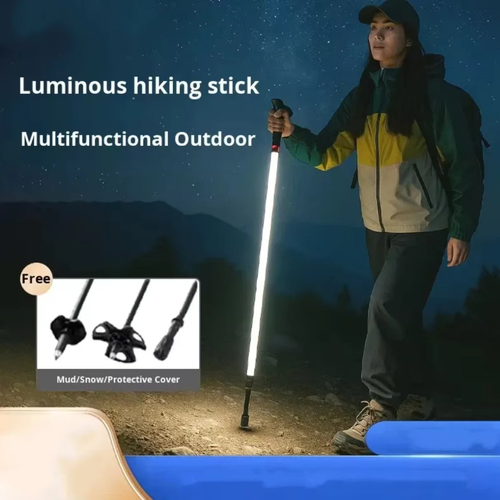 Night climbing essential LED hiking poles: Soft light that doesn't cause eye strain, illuminating a 1-meter path under your feet. Also double as support poles (with snow and mud coverings), and can be used as camera lighting. Lightweight and highly durable, these poles free up your hands for night climbing, providing maximum security and atmosphere. These are sure to be the talk of the town when you wear the bracelet. Hurry and place your order!
