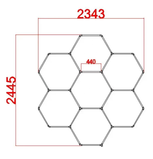 Hexagonal honeycomb LED car wash lights, with high-brightness and shadow-free illumination, ensuring no blind spots for car washing and repair details. They are waterproof and dustproof and are suitable for auto repair workshops. The technological honeycomb design creates a garage atmosphere. Easy to install and can be connected, energy-saving and low-consumption. They are professional lighting and atmosphere enhancers for auto repair and beauty services, as well as home car garages.