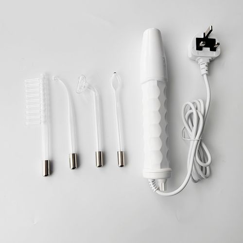 Professional Grade Portable High Frequency Facial Skin Therapy Wand with 4 Premium Durable Replaceable Glass Tubes for Different Parts – Multi-Functional Electrotherapy Beauty Device for Targeted Acne Treatment, Deep Wrinkle Reduction, Scalp Circulation Boost, Collagen Production Stimulation, Pore Minimization and Facial Contour Lifting – Achieve Salon-Quality Clear, Firm, Smooth and Youthful Skin in the Comfort of Your Own Home Without Expensive and Time-Consuming Spa and Salon Visits
