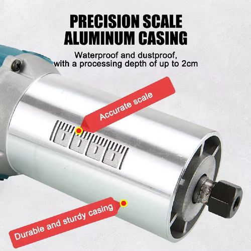 This electric trimmer for woodworking can be used for wood grooving, DIY trimming, arcing, and artistic carving. It's a versatile tool for woodworking and home improvement. Its transparent base provides precise visibility. Multiple speed settings adapt to different materials. The high-strength, durable milling cutter allows you to easily create exquisite woodworking projects and personalized home decor.