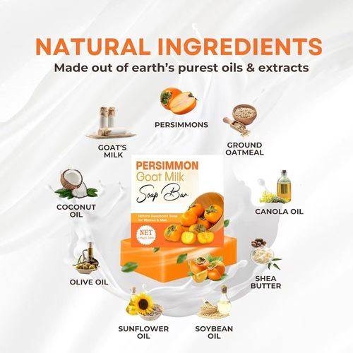 Order today and you will receive 5 boxes of the miraculous Persimmon essential oil soap and the Persimmon Mountain Goat Milk Soap. This soap uses the extract of persimmons to eliminate odors and combines goat milk and natural oils for gentle cleansing. It also has the effects of brightening and exfoliating. The foam is thick but not tight, suitable for sensitive skin. After use,  your skin will feel fresh, soft and shiny.