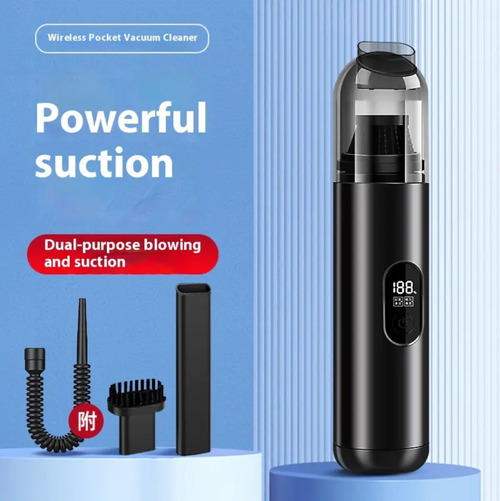 Pocket vacuum cleaner, palm-sized, 13000Pa super strong suction, suitable for home and car use, convenient life