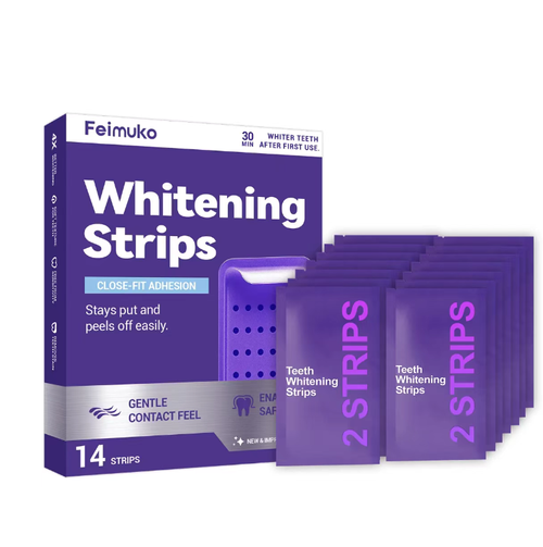 This enamel-friendly teeth whitening sticker is the savior for yellow teeth: The enamel-safe formula is non-irritating and suitable for sensitive teeth. The ultra-thin design fits snugly without slipping off. It brightens teeth in just 30 minutes, allowing you to easily achieve a brilliant smile.
