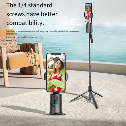 This 360° intelligent follow-and-pan cloud platform features AI precise facial tracking, allowing you to be the center of attention during live streaming. It is compatible with tripods and can be paired with a light source. The operation is simple, even beginners can master it. Whether you are creating short videos, conducting live broadcasts, or documenting your life, with its assistance, you can easily stand out!