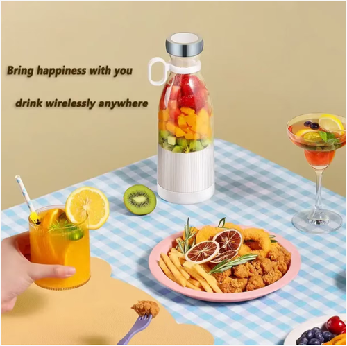Order today and you'll receive 2 420ml juice extractor bottles. They are portable and easy to carry around. It takes only 40 seconds to make fresh juice and smoothies. Just twist the cap to open and it's super simple. The food-grade knife head can chop hard fruits. The water can be used for cleaning without the need for disassembly. The set of 2 is a couple's gift. Enjoy fresh and additive-free juice, which is healthy and convenient.