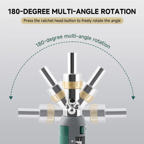 This multi-functional ratchet screwdriver is ingeniously designed. It features dual-wing storage, 180-degree rotation, 48-tooth ratchet with three-speed adjustment, universal compatibility, and is highly efficient and labor-saving. Whether for daily maintenance or professional operations, it can handle any task with ease. This screwdriver will become an indispensable and reliable assistant in your work. Hurry and place your order!
