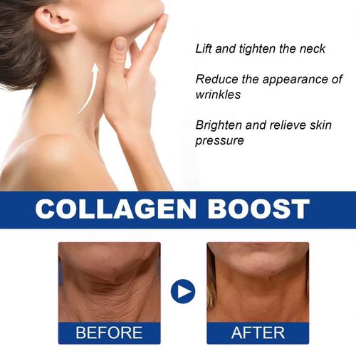 Collagen Neck Cream, containing collagen, reduces fine lines and wrinkles, brightens and smoothens the neck skin, and absorbs quickly in seconds without leaving a sticky residue on the clothes. Apply in the morning and evening. It can gradually smooth out horizontal neck lines and layered neck lines, making the neck skin bright and closely attached to the face. It can be reapplied at any time. Even the lazy person can achieve a sense of refinement!