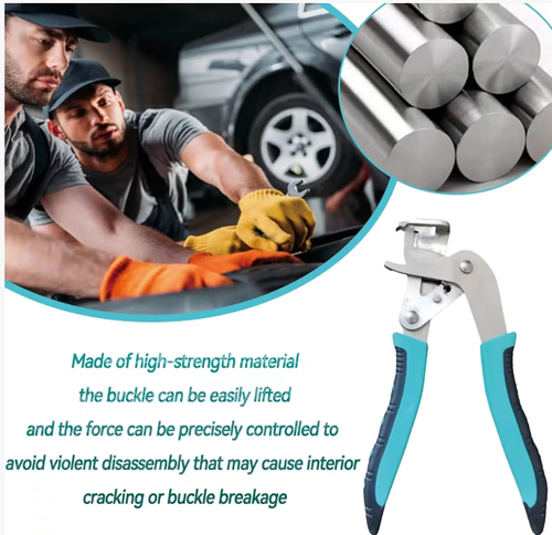 This efficient automotive clamp is specially designed for car maintenance. The ergonomic handle is comfortable and anti-slip. Made of high-quality stainless steel, it is sturdy, durable and corrosion-resistant. The operation is simple, protecting the components from damage and improving the maintenance efficiency. Multiple sets are available for selection to meet various needs, making it a reliable assistant for car maintenance.