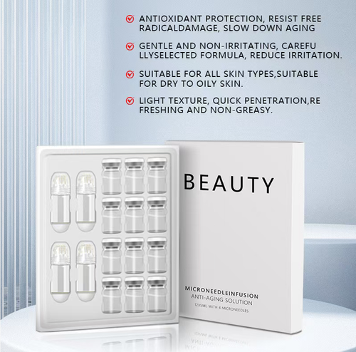 This 4+12 needle essence set helps to open the skin's base channels with the help of micro needles to enhance the absorption of the essence. It can combat wrinkles and fine lines, restore skin elasticity, and provide antioxidant protection. It is suitable for all skin types, with a refreshing and non-greasy texture. It eliminates the hassle of matching and solves the problem of ineffective anti-aging essence that remains on the surface.
