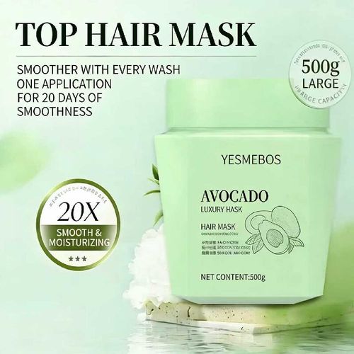 This avocado hair mask has a thick cream texture that wraps around the ends of your hair: it repairs damage from coloring and perming, smooths out split ends and broken strands. After washing, your hair becomes smooth and easy to comb, and you can achieve a waterfall hairstyle at home. Order today and get 2 bottles, which is enough for the whole family to use for a year. The large size is not expensive, and it saves you money on hair care and time!