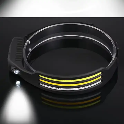 Multifunctional Motion Sensing LED Headlamp,Bright 3COB-1COB Emergency Lighting,USB Rechargeable Outdoor Portable Flashlight for Camping,Hiking,Running,Fishing,Work Light