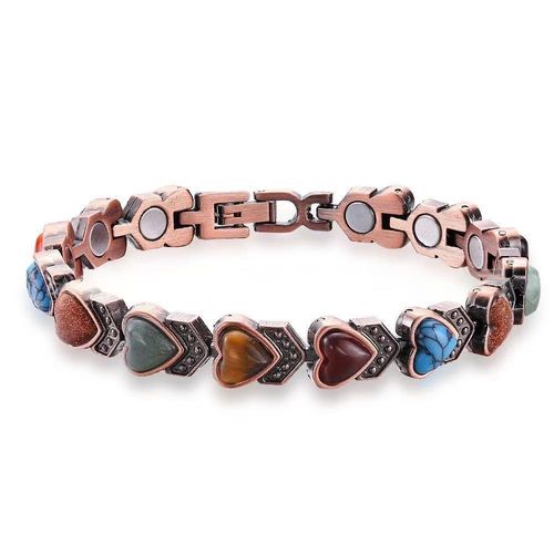 Lesheng magnetic therapy ancient copper brushed bracelet, with the texture of the gemstone, has a retro feel that instantly makes one appear noble. The magnetic energy gently relieves stiffness in the wrist and shoulders, and can be worn all day without causing pressure on the hands during long sitting or commuting. It is not only a delicate accessory to complement outfits, but also a healing item that secretly protects the body. The daily comfort level is directly maximized.