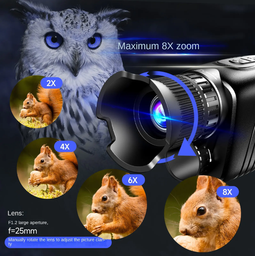 Industrial Thermal Monocular - 10X 1080P with 5W IR, 800m Range for Equipment Inspection & Night Monitoring