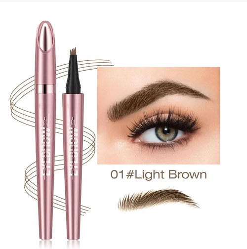 Order today and you will receive 2 boxes of waterproof, sweat-proof and non-staining synthetic liquid eyebrow pencils. They have waterproof and sweat-proof properties and can keep your makeup in place for a long time. There are 6 colors to choose from to suit different hair colors. The rose gold pen body is convenient to carry and also easy for touch-ups. Even beginners can easily create natural and unique eyebrow styles.