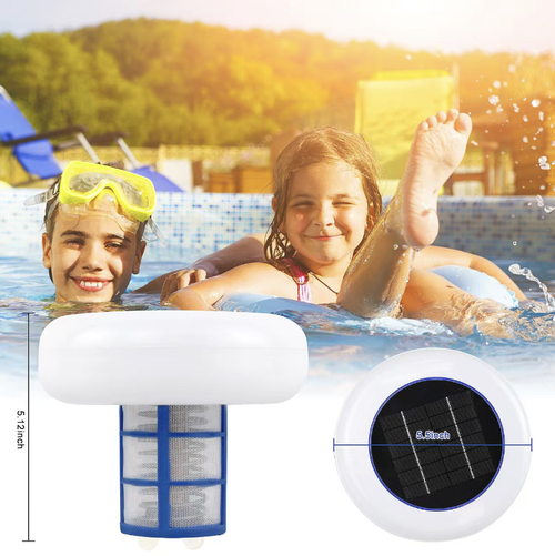 Solar-powered floating swimming pool water purification equipment is powered by solar energy and does not require wiring or electricity consumption. It floats on the water surface and operates continuously. It purifies the water body and significantly reduces the use of disinfectant chemicals. The detachable filter screen makes it easy to clean impurities, with low consumable costs, water resistance and durability. It is suitable for all types of household swimming pools.