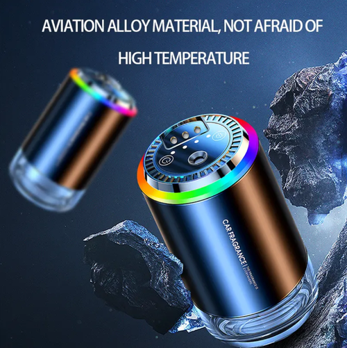 Intelligent in-car aroma diffuser + three-color starry sky light, micro-micron atomized fragrance dispersion, AI intelligent start-stop function, and it can project three-color starry sky. Fresh air + romantic atmosphere. USB for in-car installation. Each driving journey becomes an immersive sensory feast.