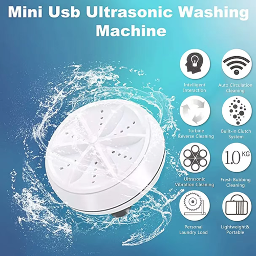 Business travelers and renters, get ready! This tiny ultrasonic mini washing machine is simply amazing: it combines turbo, ultrasonic and bubble cleaning methods for triple cleaning efficiency. It can be used for both tubs and basins. It operates quietly without disturbing others. It doesn't tangle silk during washing and prevents cross-infection when washing underwear. Just throw it in and free up your hands. Put the freedom of laundry in your pocket and quickly handle all the chores.