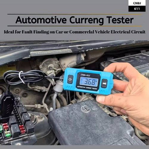 Car fuse current detector, with high-definition backlit screen + built-in lighting, can display readings clearly even in dimly lit cabins. Compatible with multiple interfaces, adapter is suitable for various scenarios, plug-and-play operation is easy to use, and it can accurately detect circuit abnormalities. It is a portable and convenient tool for auto repair owners to troubleshoot circuits.