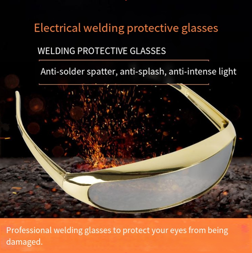 2 pairs of anti-radiation welding goggles: Suitable for welding, cutting and other scenarios. Professional lenses block strong light and prevent electric light eye inflammation, and are also shock-resistant. The large integrated field of vision does not obstruct operation, and is comfortable to wear for a long time. Golden color is dirt-resistant and durable, and can be used as well as kept as a spare. It is an eye safety shield during work, with excellent value for money.